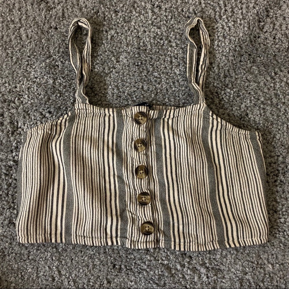 American Eagle Striped Crop Top